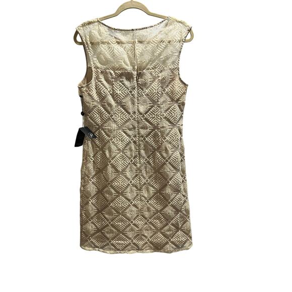 Adrianna Papell Lightweight Cream
Embroidered Lace Sheath Dress
Lined Sz 10 NEW‎ - Picture 4 of 9